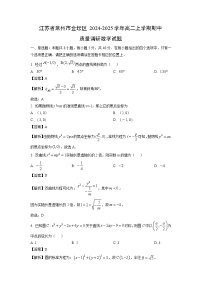 江苏省常州市金坛区2024-2025学年高二上学期期中质量调研数学试卷（解析版）