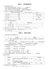 2025高考数学一轮专题复习知识点梳理