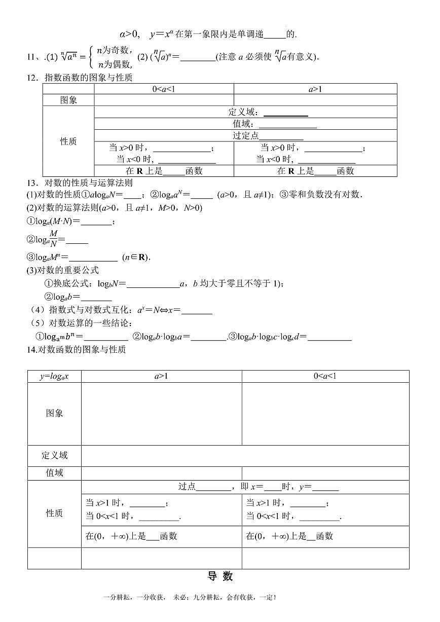 2025高考数学一轮专题复习知识点梳理第3页