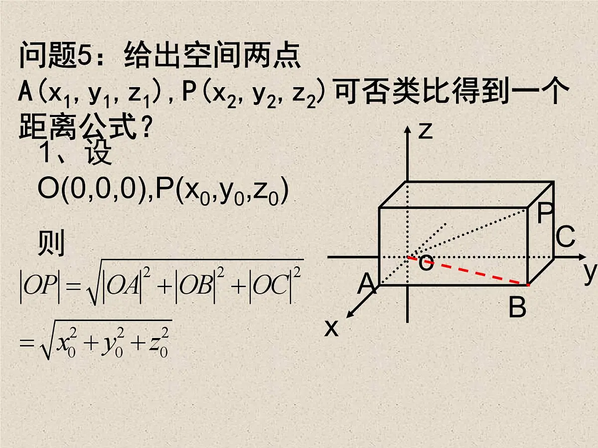 人教课标B版高中数学必修2 2-4-2《空间两点的距离公式》-教学课件第6页