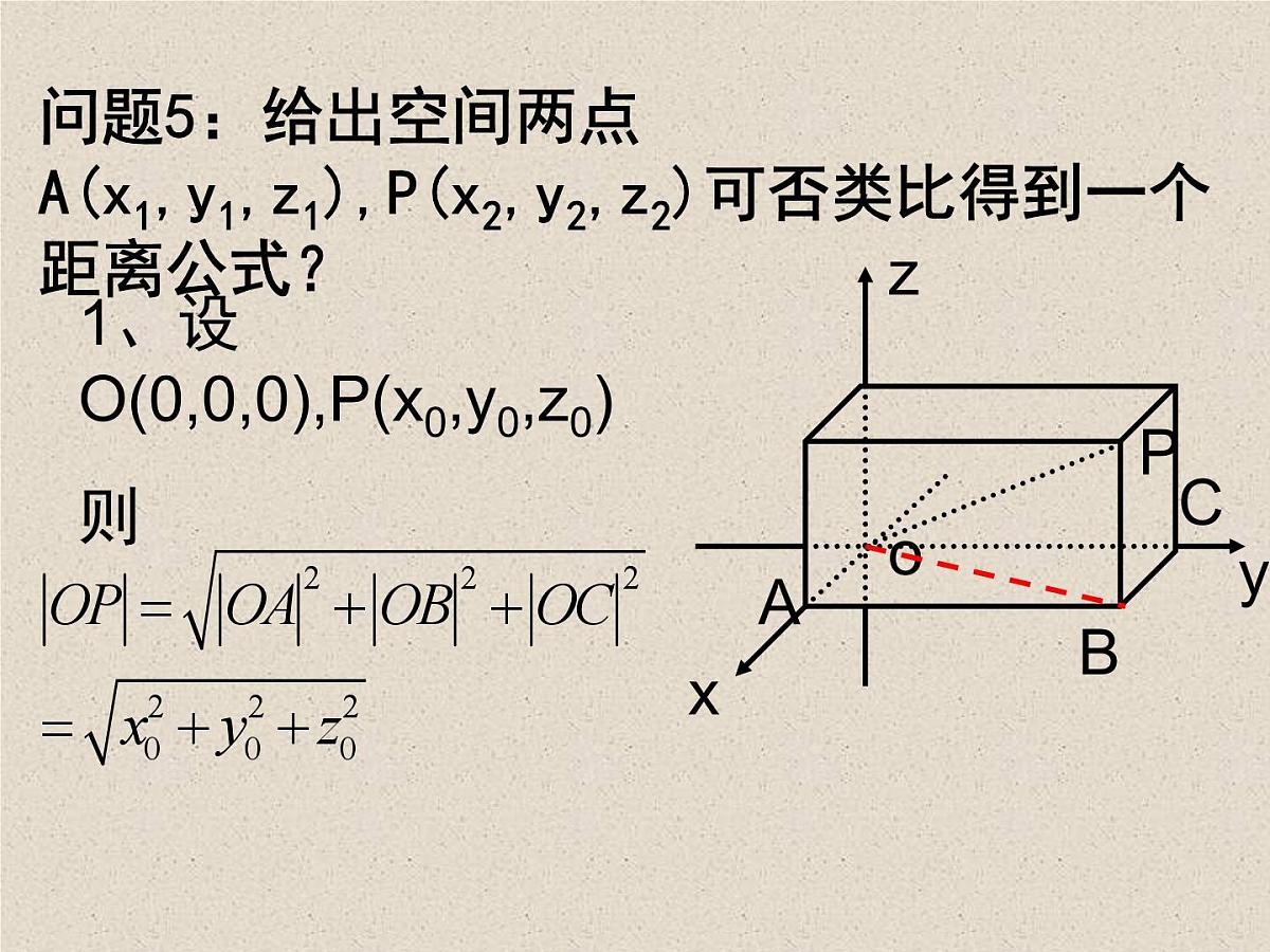 人教课标B版高中数学必修2 2-4-2《空间两点的距离公式》-教学课件第6页