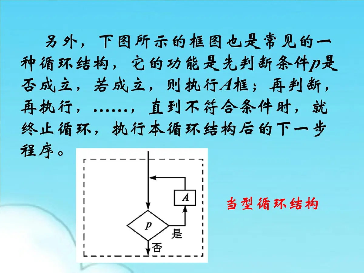人教课标B版高中数学必修3 1-1-3《算法的三种基本逻辑结构和框图表示(第2课时)》教学课件第7页