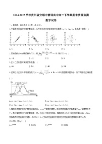 2024-2025学年贵州省安顺市普通高中高二下学期期末质量监测数学试卷（含解析）