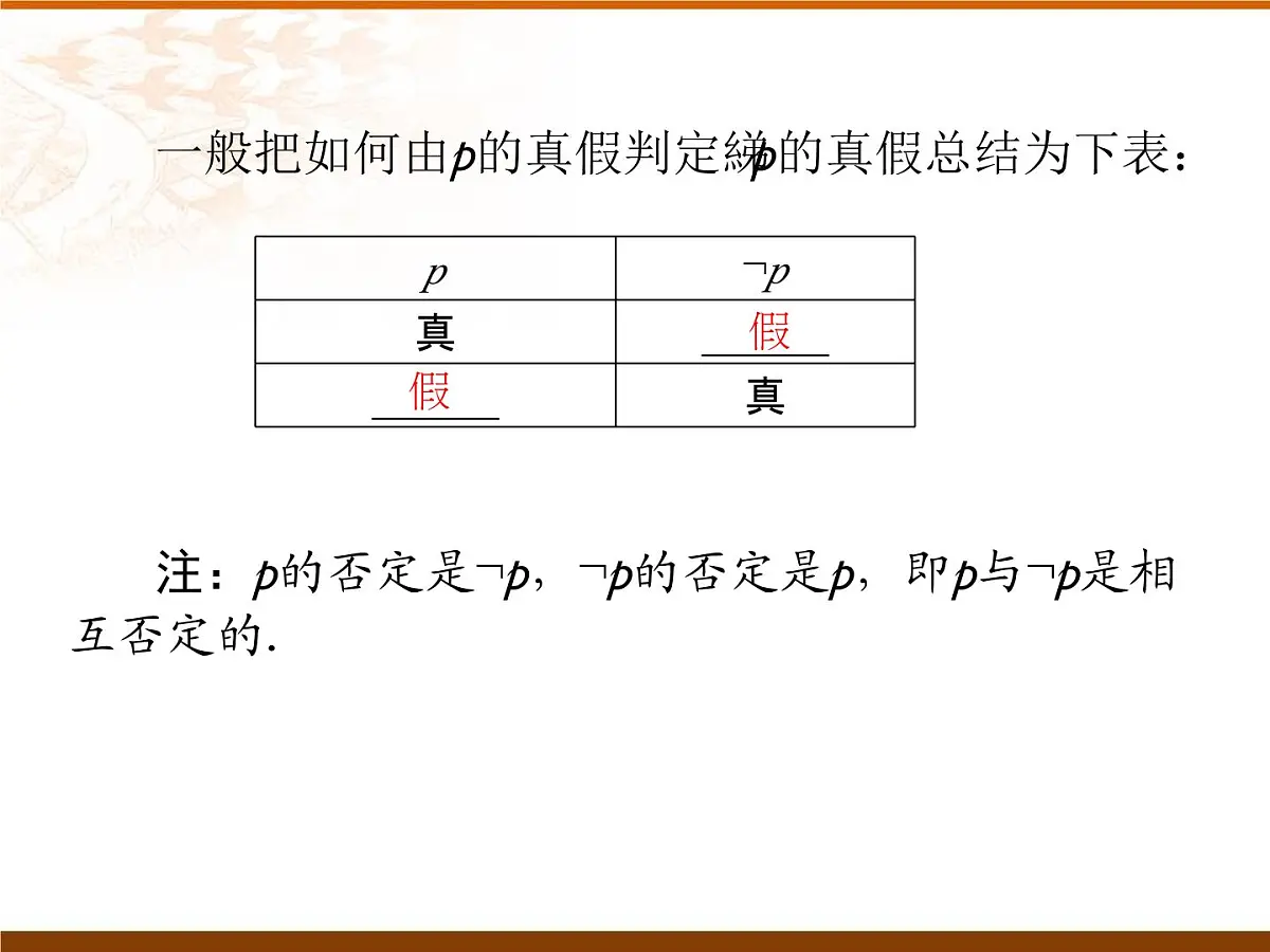 人教课标B版高中数学选修1-1 1-2-2《“非”(否定)》课件第8页