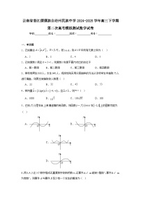 云南省怒江傈僳族自治州民族中学2024-2025学年高三下学期第二次高考模拟测试数学试卷