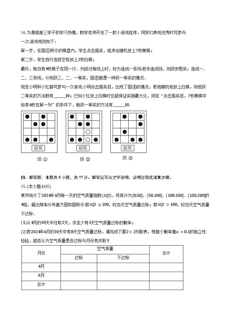 2024-2025学年云南省文山一中高二(下)期中数学试卷(含答案)第3页
