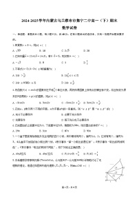2024-2025学年内蒙古乌兰察布市集宁二中高一（下）期末数学试卷（含答案）