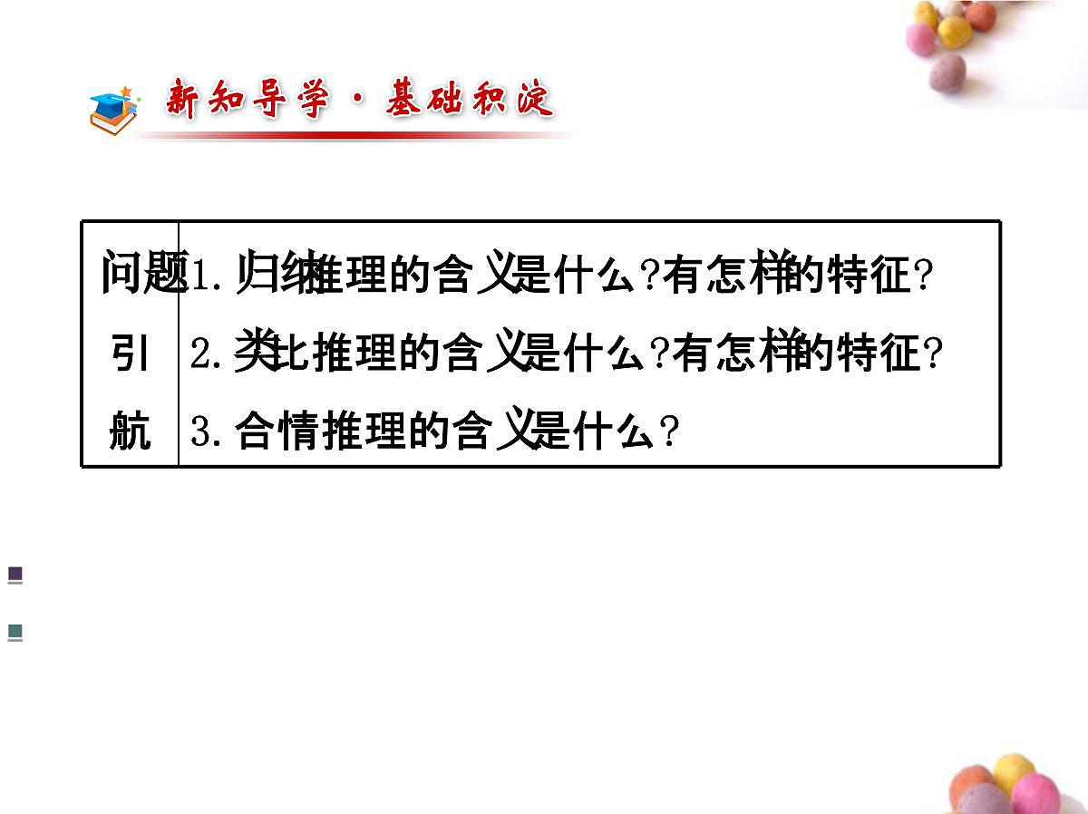 人教课标B版高中数学选修1-2 2-1-1《合情推理》课件第2页