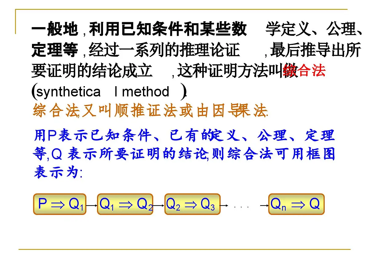 人教课标B版高中数学选修1-2 2-2-1《综合法与分析法》 课件第3页