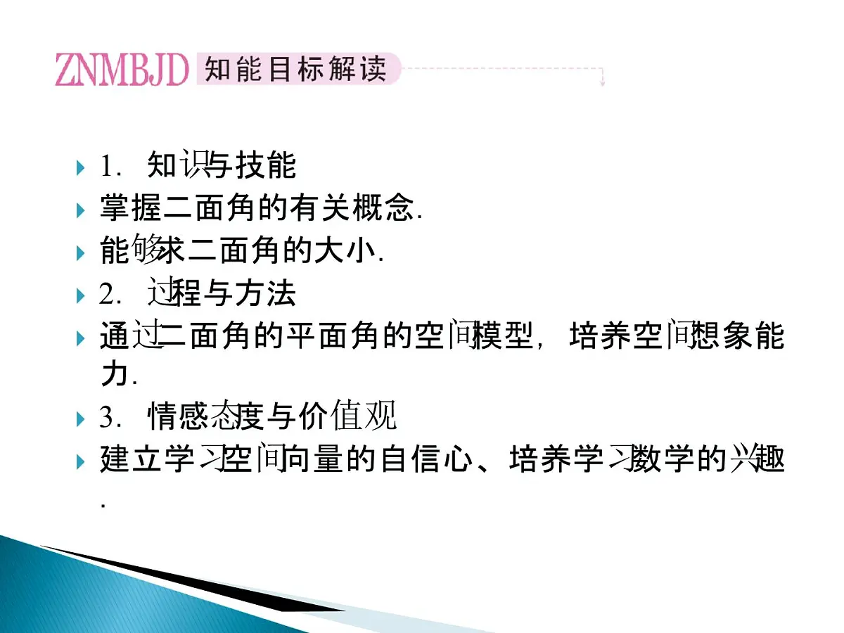人教课标B版高中数学选修2-1 3-2-4《二面角及其度量》课件第2页
