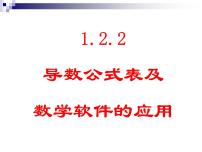 数学人教版新课标B导数公式表及数学软件的应用教课课件ppt