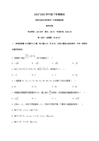 湖北省武汉市新洲区问津联盟2024_2025学年高一下册6月期末数学检测试卷[附答案]