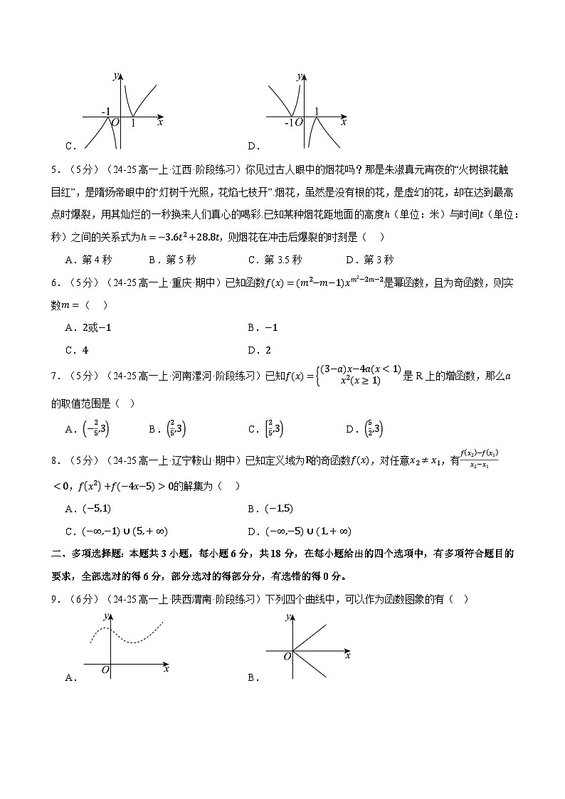 第三章 函数的概念与性质综合检测卷(基础篇)(人教A版2019必修第一册)(原卷版)第2页