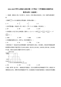 2024-2025学年云南省玉溪市第三中学高一下学期期末检测考试（实验班）数学试卷（含答案）