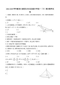 2024-2025学年黑龙江省绥化市安达高级中学高一（下）期末数学试卷（含解析）