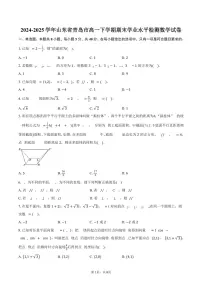 2024-2025学年山东省青岛市高一下学期期末学业水平检测数学试卷(含答案)
