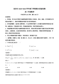 广西桂林市2024-2025学年高二下学期期期末考试数学试卷(Word版附解析)