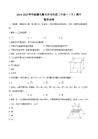 2024-2025学年新疆乌鲁木齐市兵团二中高一(下)期中数学试卷(含答案)