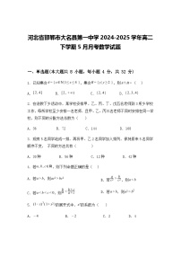 河北省邯郸市大名县第一中学2024-2025学年高二下学期5月月考数学试题（含答案解析）