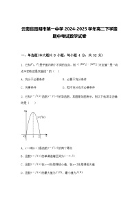 云南省昆明市第一中学2024-2025学年高二下学期期中考试数学试卷（含答案解析）