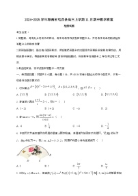 2024_2025学年海南省屯昌县高三上学期11月期中数学试卷