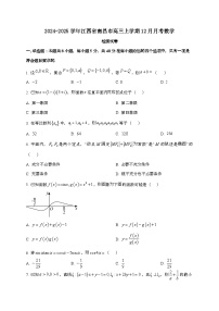 2024_2025学年江西省南昌市高三上学期12月月考数学试卷[附答案]