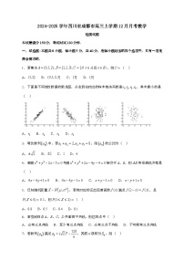 2024_2025学年四川省成都市高三上学期12月月考数学试卷[附答案]