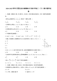 2024-2025学年宁夏吴忠市青铜峡市宁朔中学高二(下)期中数学试卷(含答案)
