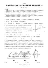 浙江永嘉中学2026届高三上学期Z20第一次联考数学模拟考试试题(无答案)