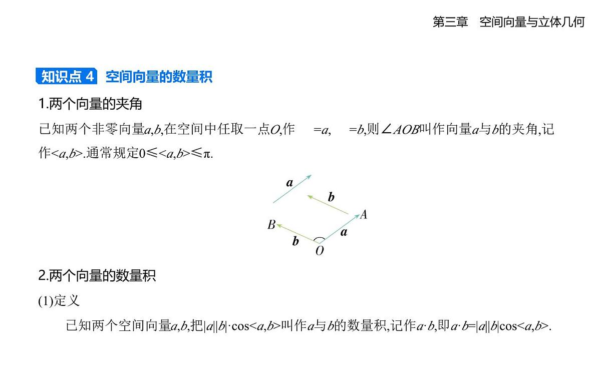 3.2空间向量与向量运算知识点串讲课件-北师大版(2019)高二上册(选必一)第6页