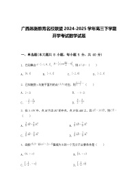 广西邕衡教育名校联盟2024-2025学年高三下学期开学考试数学试题