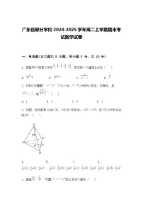 广东省部分学校2024-2025学年高二上学期期末考试数学试卷