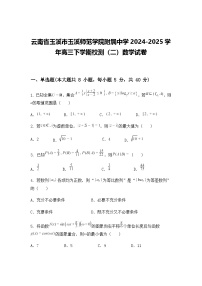 云南省玉溪市玉溪师范学院附属中学2024-2025学年高三下学期校测（二）数学试卷（含答案及解析）
