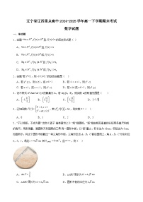 辽宁省辽西重点高中2024-2025学年高一下学期7月期末考试数学试卷（Word版附解析）