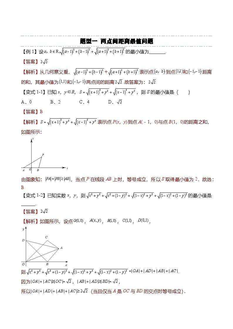 人教A版选择性必修一高二数学上册期末复习 直线专题:与直线有关的最值问题(解析版)第2页