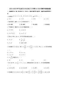 2024~2025学年北京市大兴区高三上册10月月考数学试卷