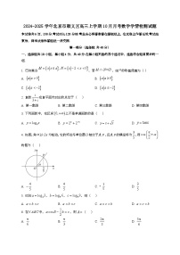 2024~2025学年北京市顺义区高三上册10月月考数学学情试卷