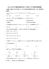 2024~2025学年湖南省衡阳市高三上册10月月考数学试卷