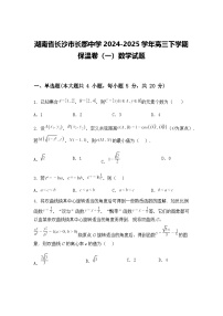 湖南省长沙市长郡中学2024-2025学年高三下学期保温卷数学模拟试题（含答案解析）