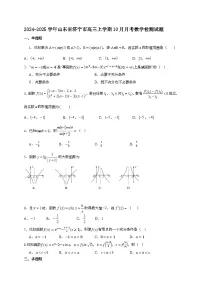 2024~2025学年山东省济宁市高三上学期10月月考数学试卷