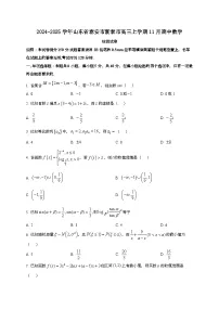 2024~2025学年山东省泰安市新泰市高三上学期11月期中数学试卷