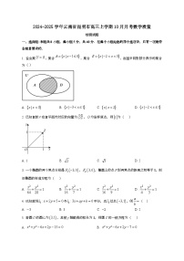2024~2025学年云南省昆明市高三上学期10月月考数学试卷