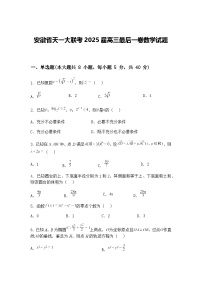 安徽省天一大联考2025届高三下最后一卷数学模拟试题（含答案解析）