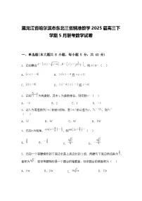 黑龙江省哈尔滨市东北三省精准教学2025届高三下学期5月联考数学试卷（含答案解析）