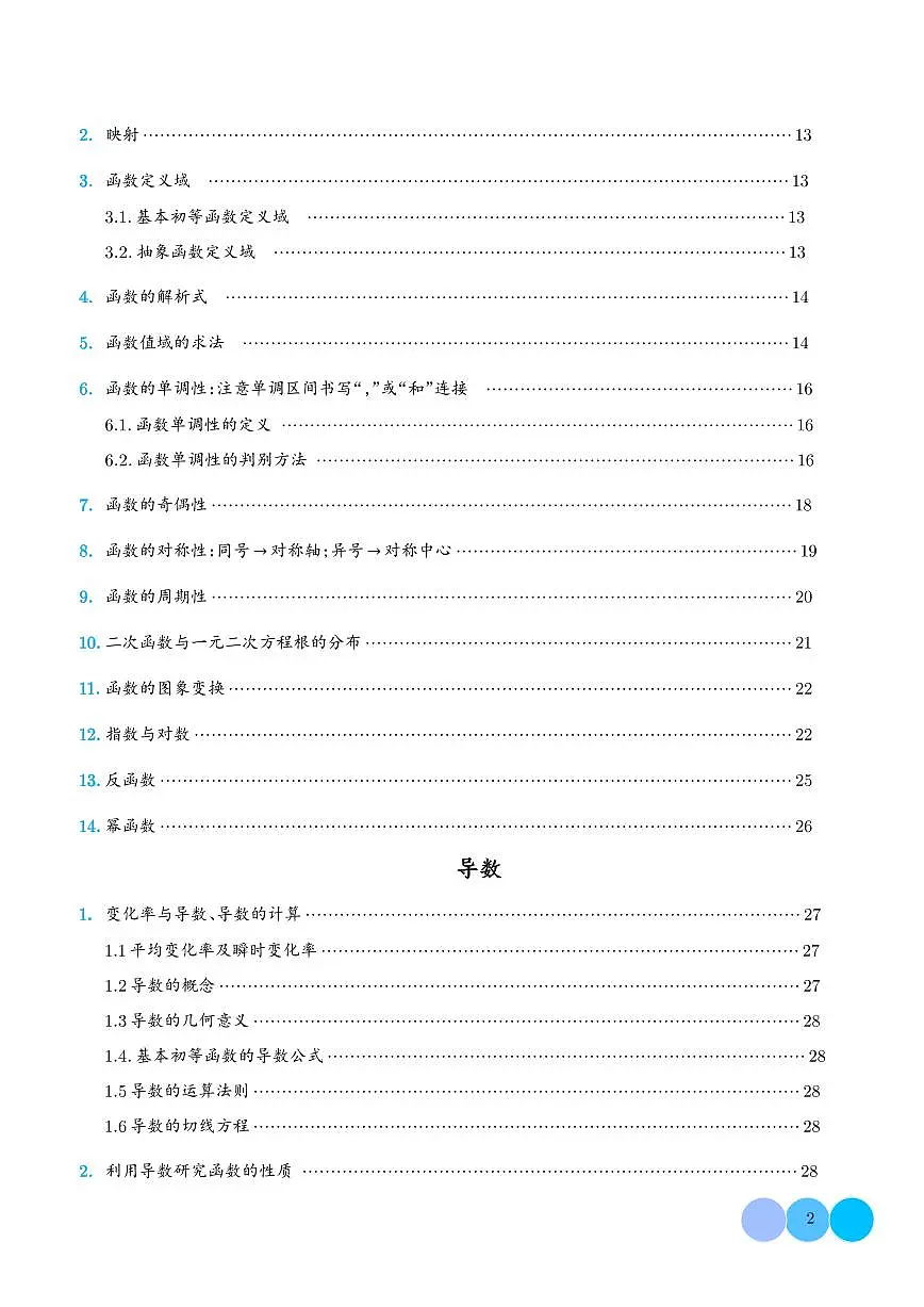 高中数学公式及二级结论第2页