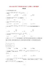 2024_2025学年广西壮族自治区高三上册11月联考数学试卷【有解析】