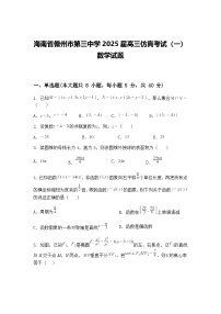 海南省儋州市第三中学2025届高三下仿真考试（一）数学试题（含答案解析）