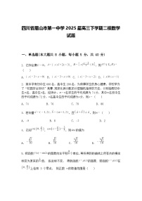 四川省眉山市第一中学2025届高三下学期二模数学试题（含答案解析）