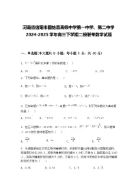 河南省信阳市固始县高级中学第一中学、第二中学2024-2025学年高三下学期二模联考数学试题（含答案解析）