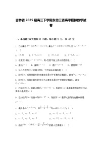吉林省2025届高三下学期东北三省高考模拟数学试卷（含答案解析）